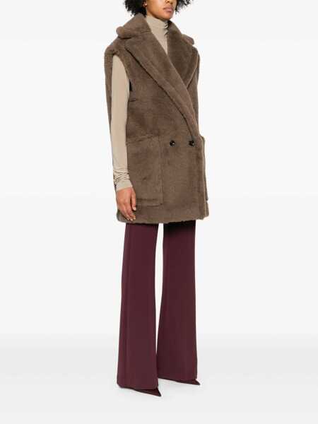 Geci Max Mara Max Mara Max Mara Camel Fur Vest BROWN Femei (BM 19321698) 3