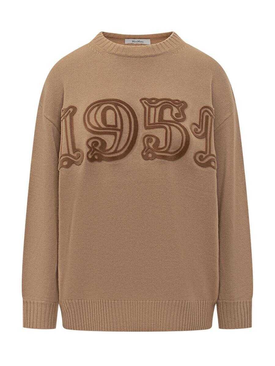Pulovere Max Mara Max Mara Max Mara 1951 Sweater In Camel Wool BROWN Femei (BM 19321713) 1