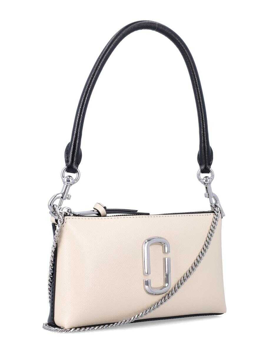 Genti de umar Marc Jacobs Marc Jacobs Snapshot Convertible Shoulder Bag CLOUD WHITE BLACK Femei (BM 19321920) 2