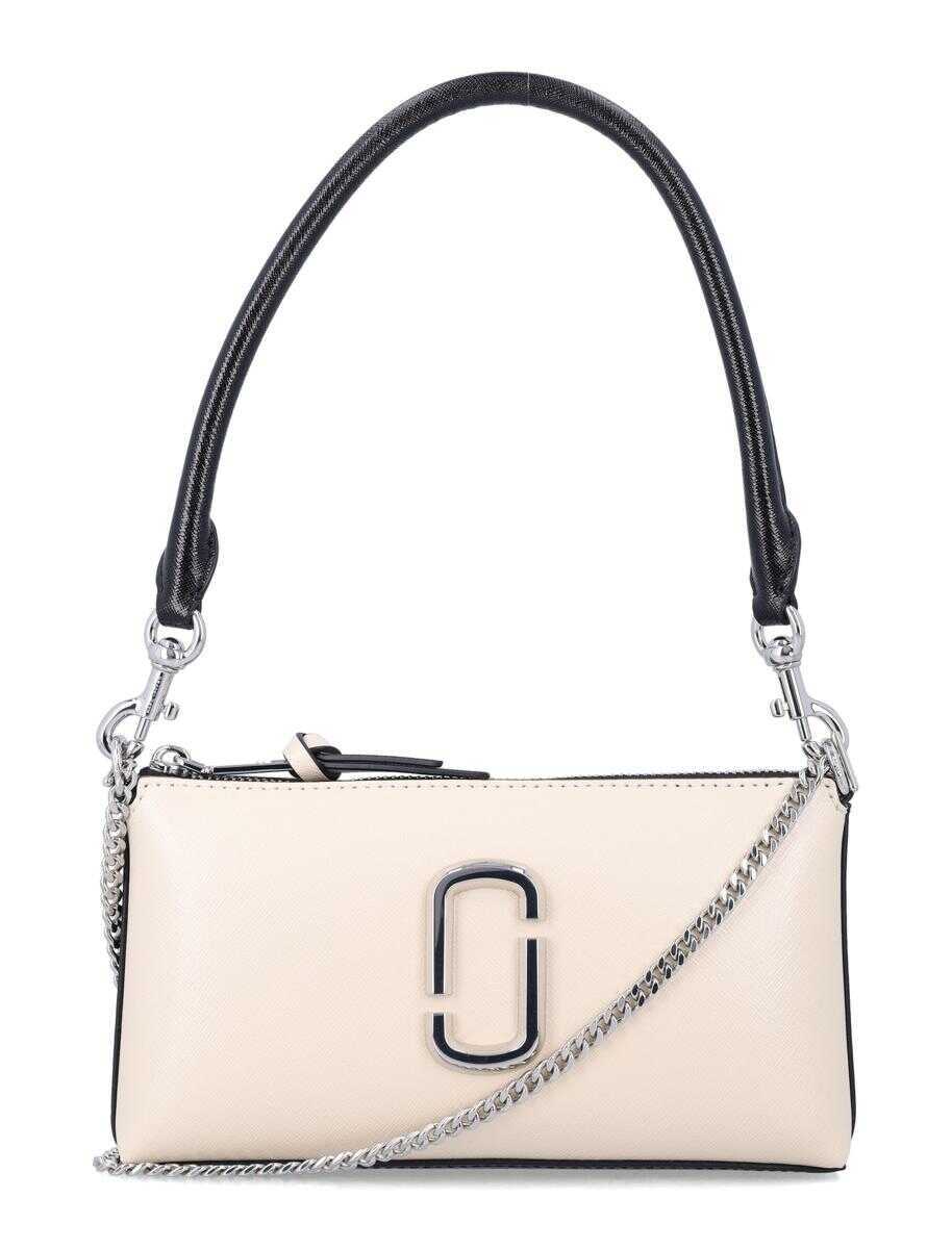 Genti de umar Marc Jacobs Marc Jacobs Snapshot Convertible Shoulder Bag CLOUD WHITE BLACK Femei (BM 19321920) 1