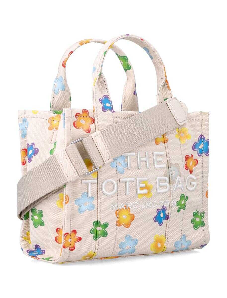 Genti de umar Marc Jacobs Marc Jacobs The Daisy Canvas Small Tote Bag WHITE MULTICOLOR PRINT Femei (BM 19321962) 2