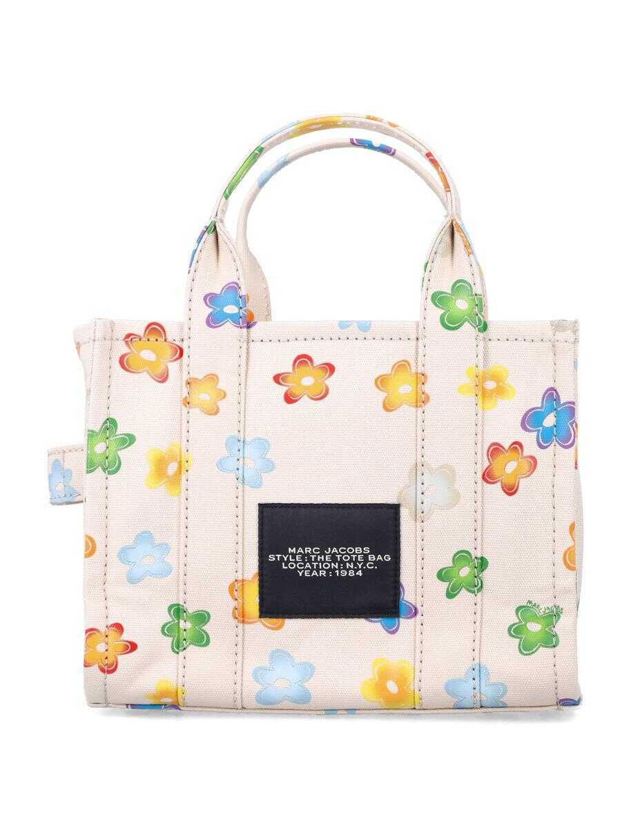 Genti de umar Marc Jacobs Marc Jacobs The Daisy Canvas Small Tote Bag WHITE MULTICOLOR PRINT Femei (BM 19321962) 3