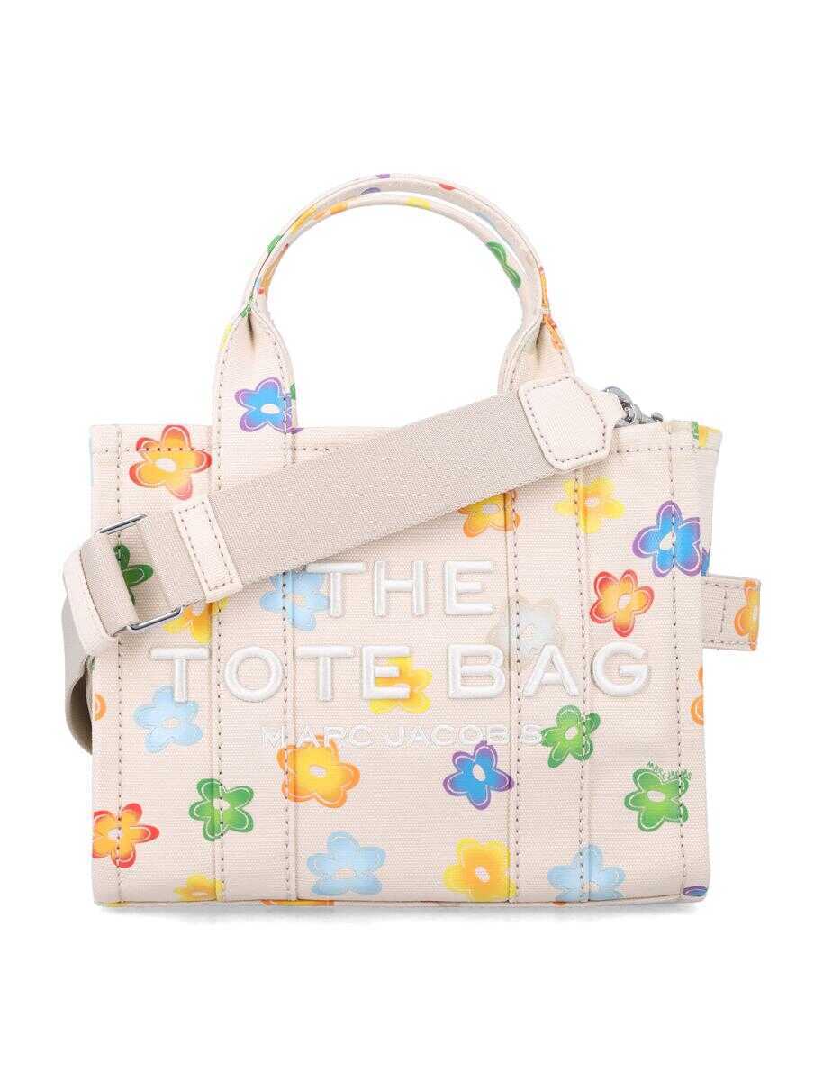 Genti de umar Marc Jacobs Marc Jacobs The Daisy Canvas Small Tote Bag WHITE MULTICOLOR PRINT Femei (BM 19321962) 1