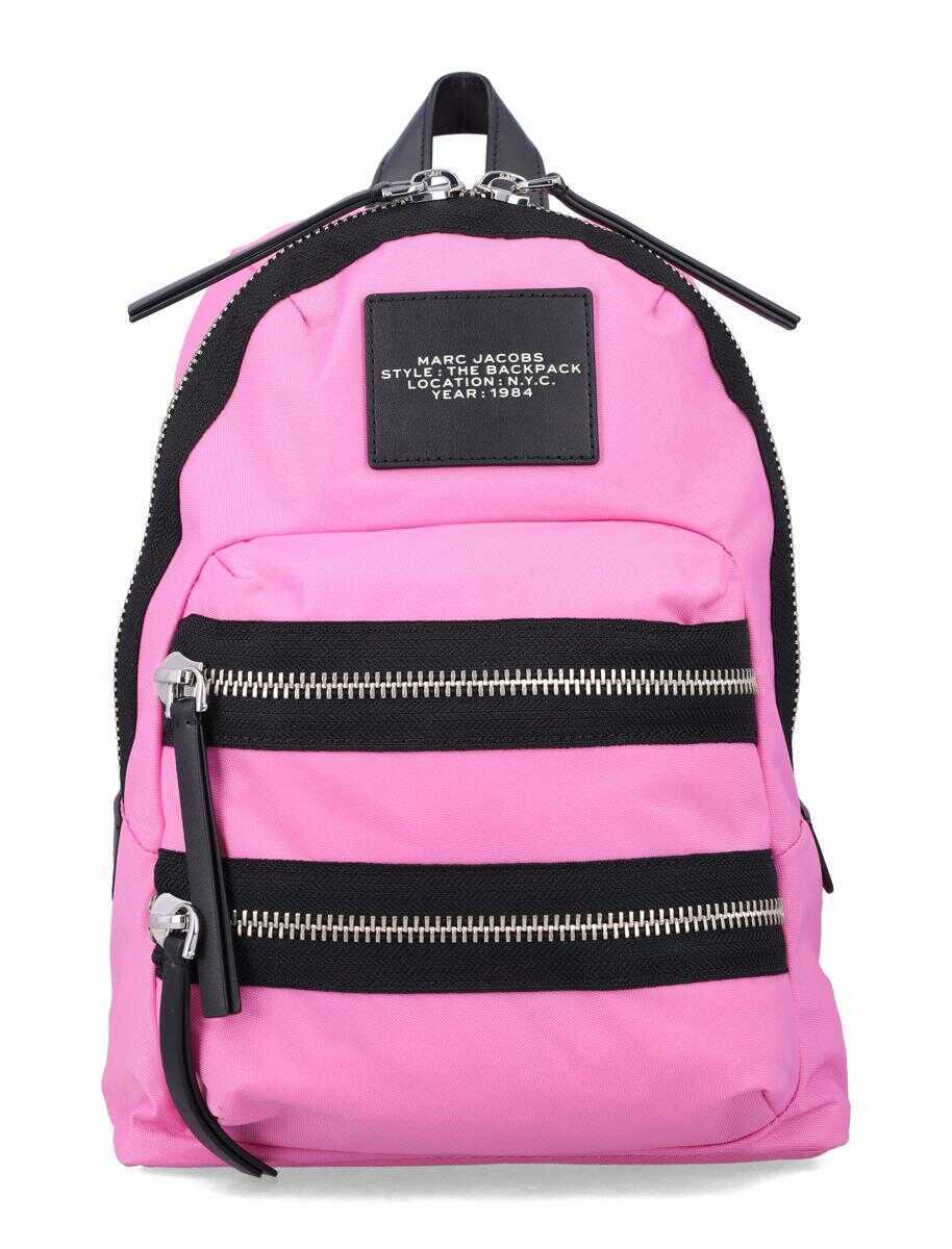 Rucsacuri Marc Jacobs Marc Jacobs The Biker Nylon Medium Backpack BOW PINK Femei (BM 19321980) 1