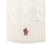 Accesorii Moncler Grenoble Dama - Caciuli Moncler Grenoble Moncler Grenoble Wool And Cashmere Beanie With Pom Pom WHITE Femei (BM 19321986) - B-mall.ro