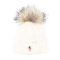 Caciuli Moncler Grenoble Wool And Cashmere Beanie With Pom Pom Femei