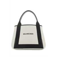 Genti de mana Balenciaga 'Navy Cabas' Small Shopping Bag Femei
