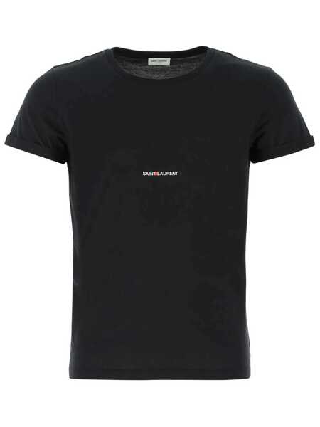 Tricouri Saint Laurent Saint Laurent Saint Laurent Rive Gauche T-Shirt Black Barbati (BM 19322205) 1