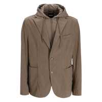 Geci Boss Boss Beige Jacket With Removable Hood Barbati