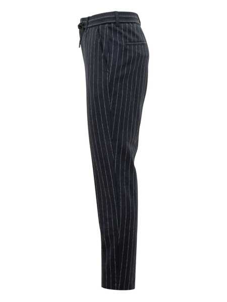 Pantaloni Hugo Boss Boss Boss Blue Pinstripe Pants With Drawstring BLUE Barbati (BM 19322292) 3
