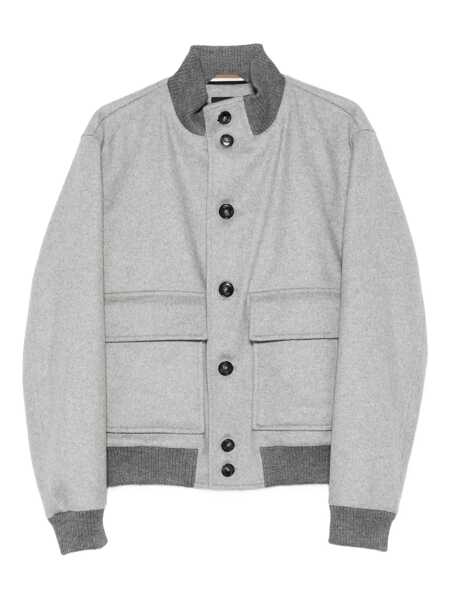 Geci Hugo Boss Boss Boss Grey Wool Jacket With Front Pockets GREY Barbati (BM 19322304) 1