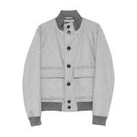 Geci Boss Boss Grey Wool Jacket With Front Pockets Barbati