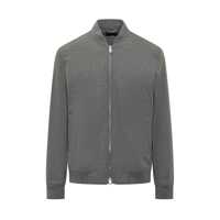 Geci Boss Boss Grey Jacket With Zip Closure Barbati