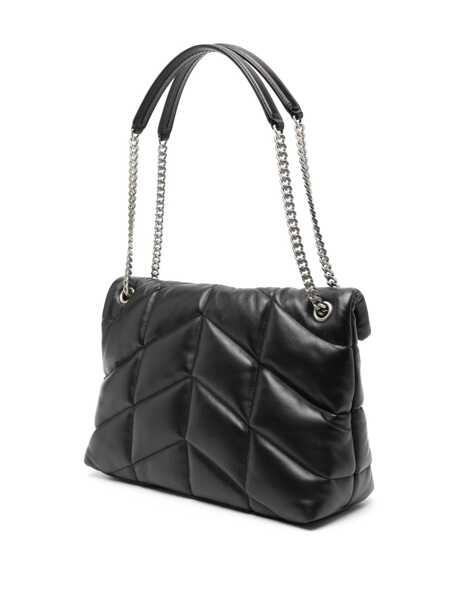 Genti de umar Saint Laurent Saint Laurent Puffer Loulou Midi Shoulder Bag Black Femei (BM 19322514) 3