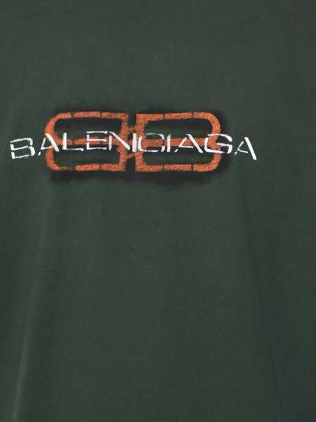 Topuri Balenciaga Balenciaga T-Shirts And Polos GREEN Barbati (BM 19323003) 3