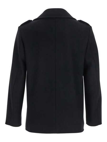 Geci Saint Laurent Saint Laurent Wool Coat Black Barbati (BM 19323018) 2