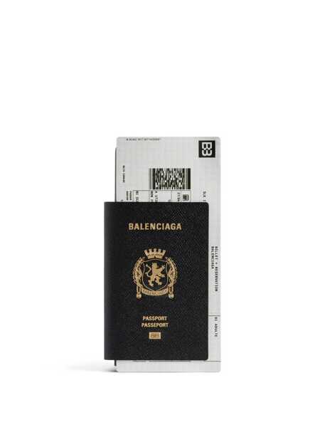 Portofele Balenciaga Balenciaga Passport Lungo 1 Biglietto Wallet Black Barbati (BM 19323195) 1