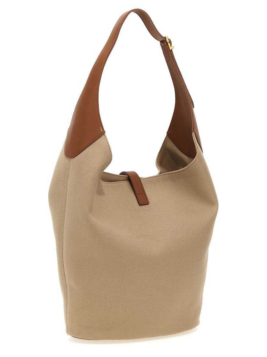 Genti de umar Saint Laurent Saint Laurent Le 5  7 Hobo Shoulder Bag Beige Femei (BM 19323363) 2