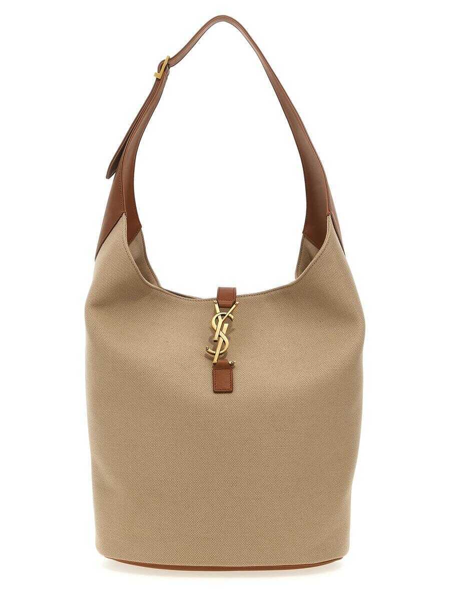 Genti de umar Saint Laurent Saint Laurent Le 5  7 Hobo Shoulder Bag Beige Femei (BM 19323363) 1