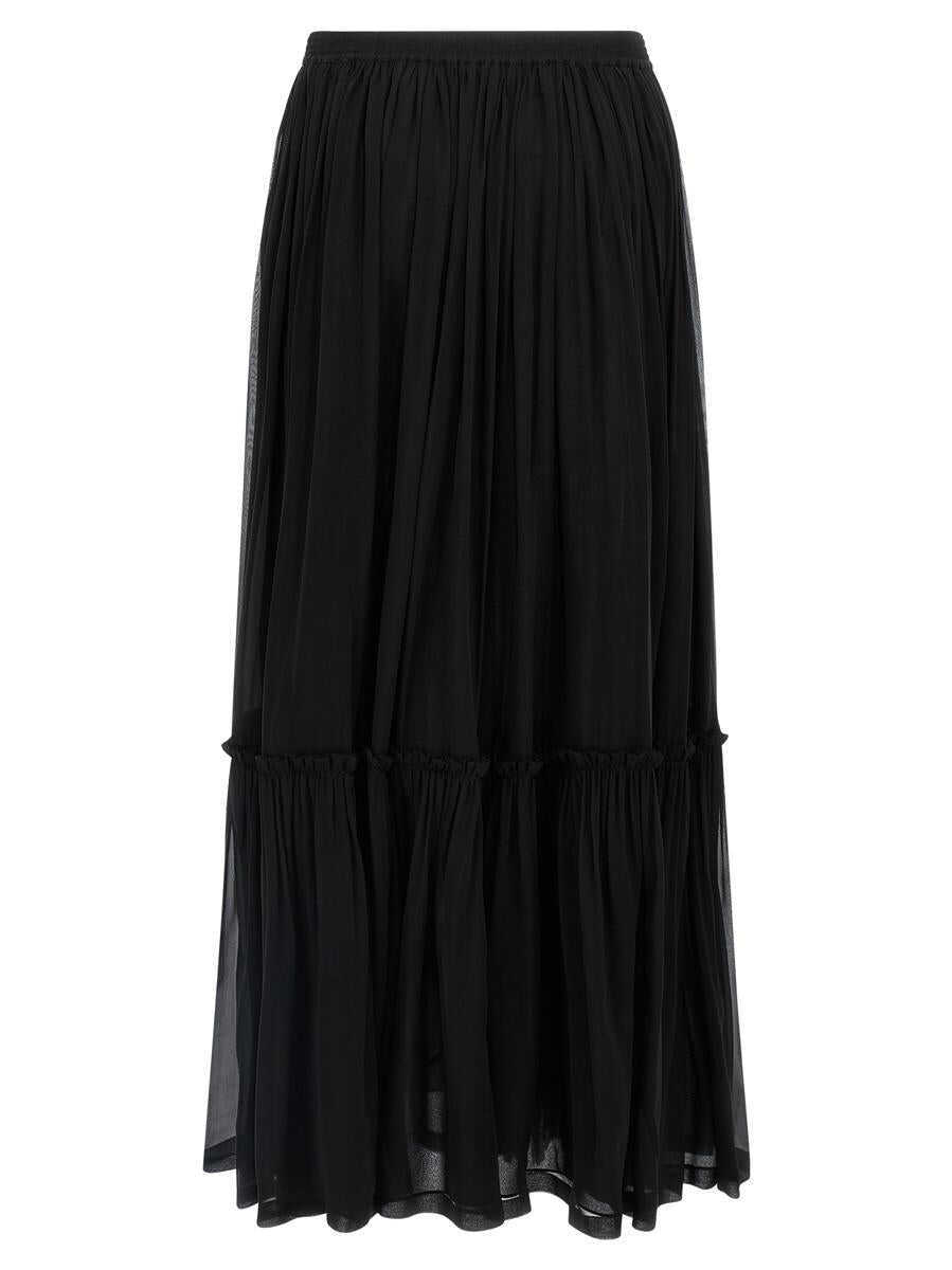 Fuste Saint Laurent Saint Laurent Long Skirt Black Femei (BM 19324107) 2