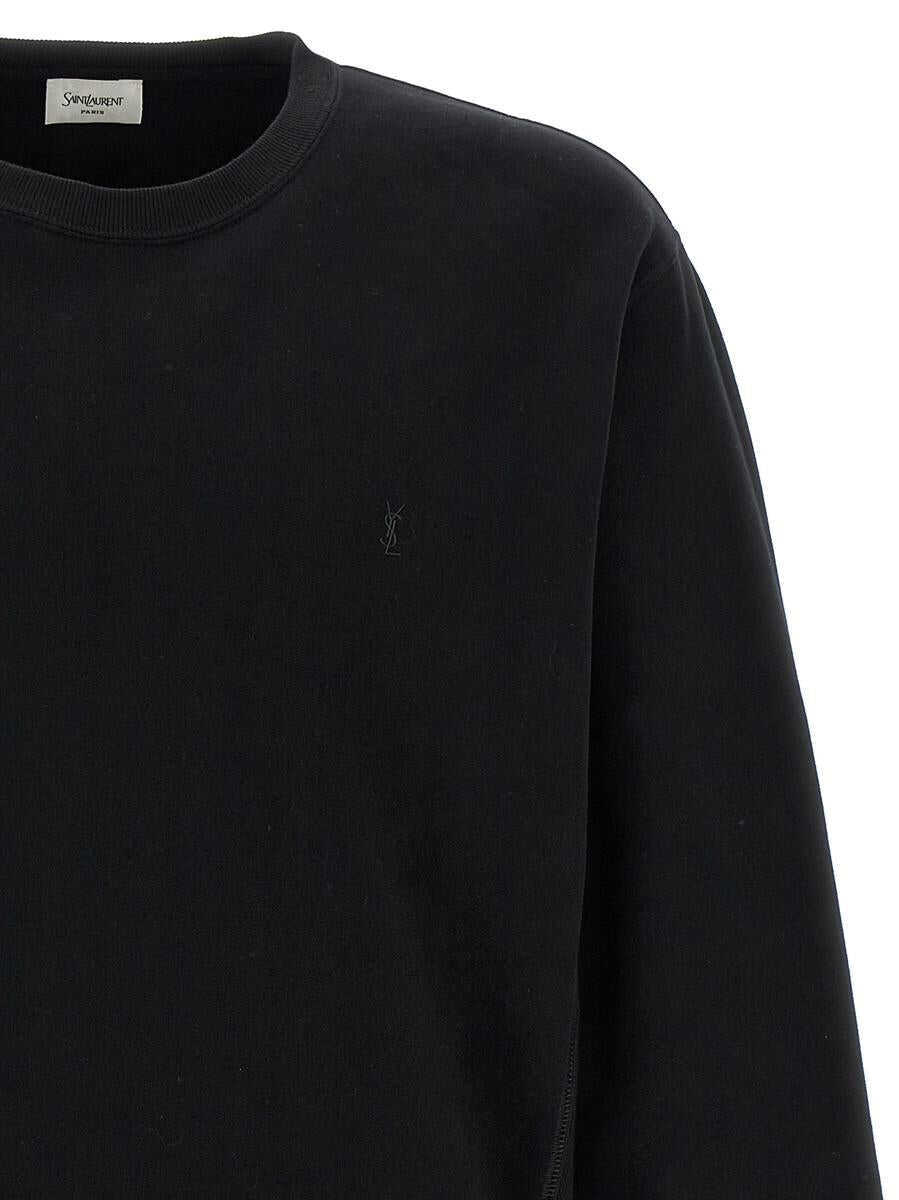 Pulovere Saint Laurent Saint Laurent Cassandre Sweatshirt Black Barbati (BM 19324140) 3