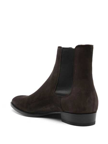 Bocanci Saint Laurent Saint Laurent Wyatt Chelsea Boots BROWN Barbati (BM 19324236) 3