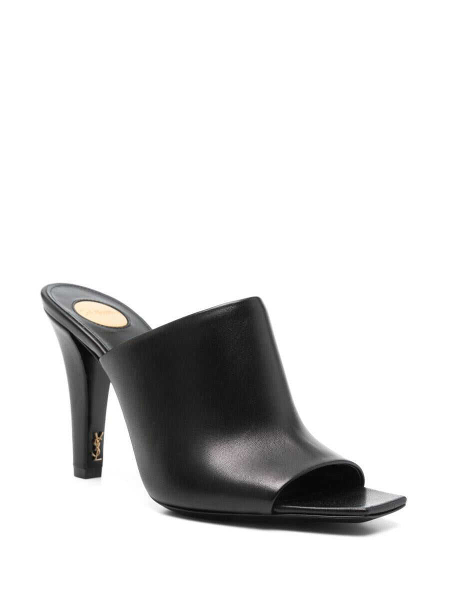 Pantofi cu toc Saint Laurent Saint Laurent Jill Leather Mules Black Femei (BM 19324266) 2