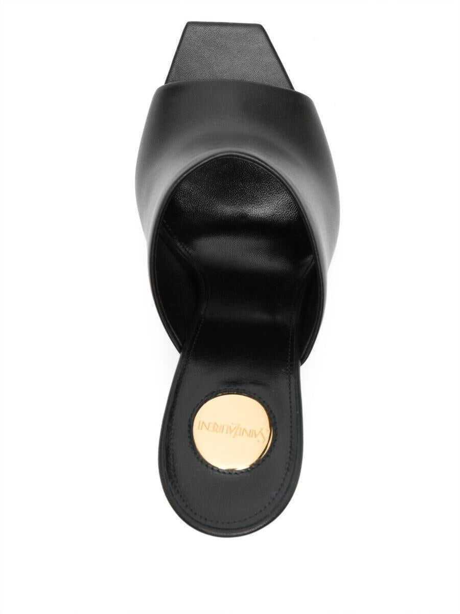 Pantofi cu toc Saint Laurent Saint Laurent Jill Leather Mules Black Femei (BM 19324266) 3