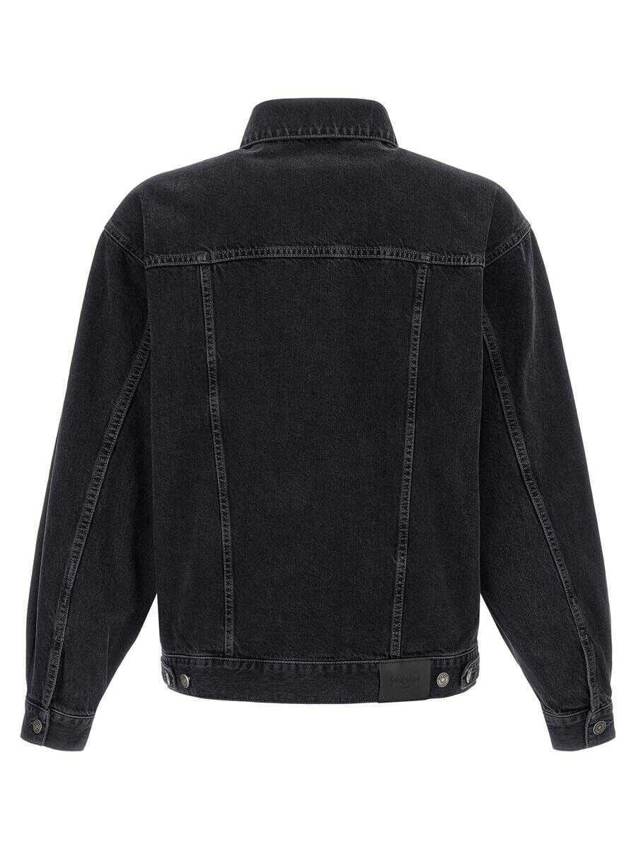 Geci Saint Laurent Saint Laurent Trucker Jacket Black Barbati (BM 19324275) 2