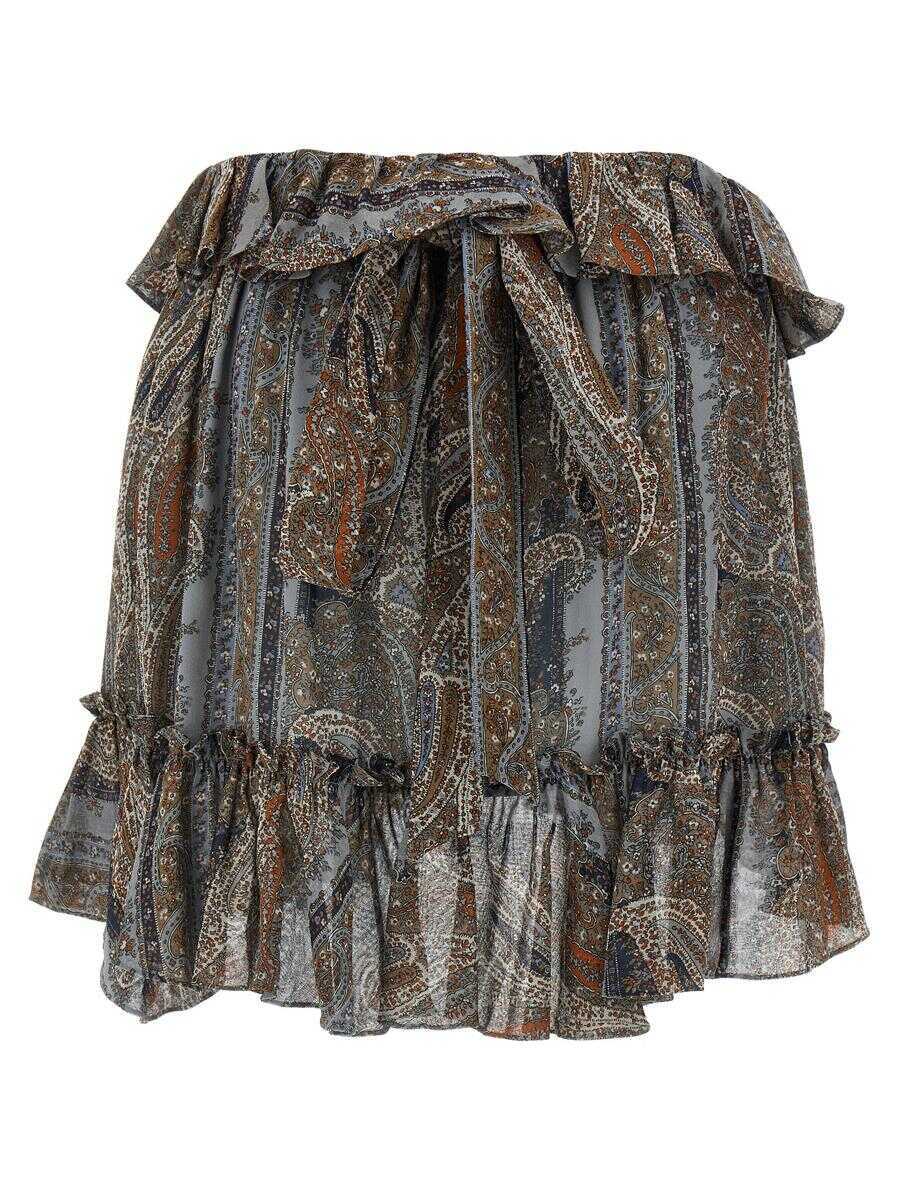 Fuste Saint Laurent Saint Laurent All Over Print Skirt MULTICOLOR Femei (BM 19324284) 2