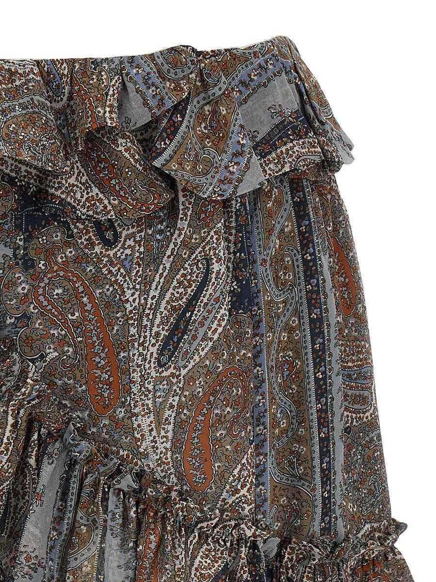 Fuste Saint Laurent Saint Laurent All Over Print Skirt MULTICOLOR Femei (BM 19324284) 3