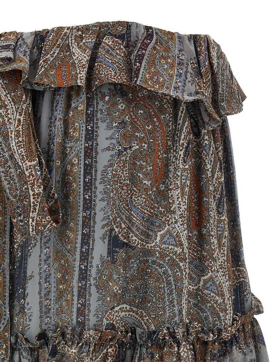 Fuste Saint Laurent Saint Laurent All Over Print Skirt MULTICOLOR Femei (BM 19324284) 4