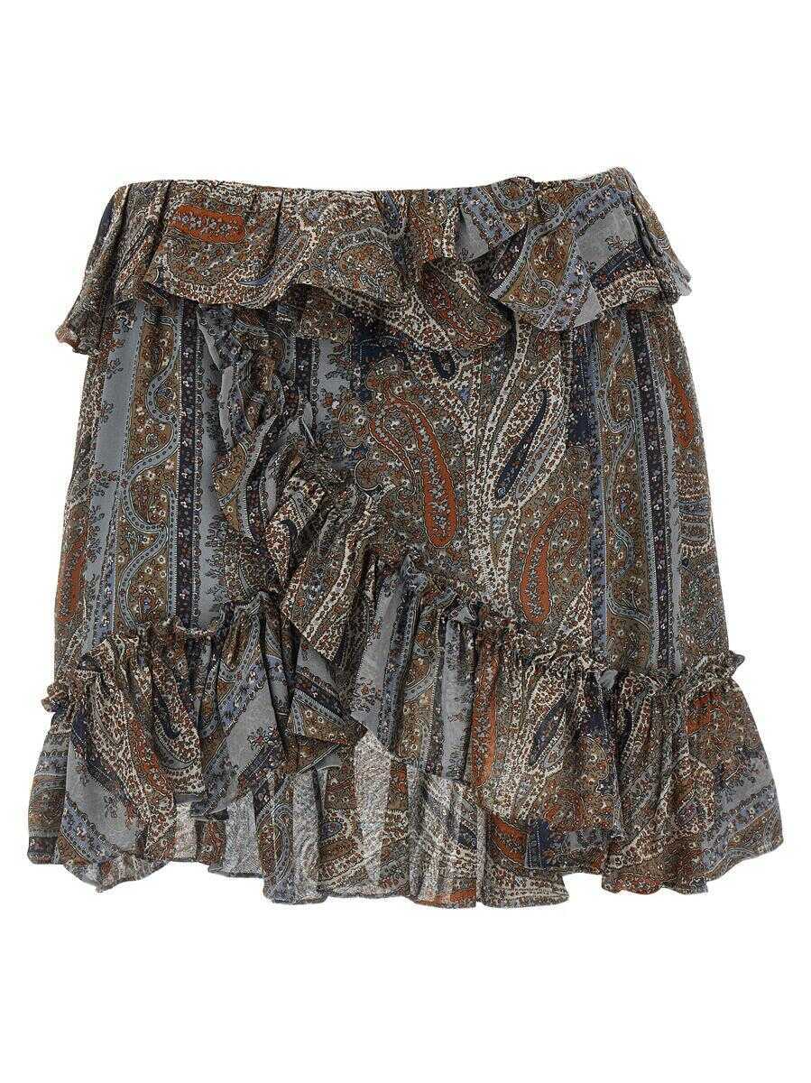 Fuste Saint Laurent Saint Laurent All Over Print Skirt MULTICOLOR Femei (BM 19324284) 1