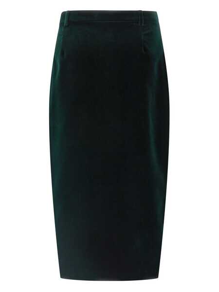 Fuste Saint Laurent Saint Laurent Velvet Skirt GREEN Femei (BM 19324287) 2