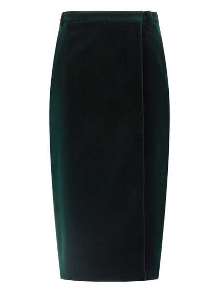 Fuste Saint Laurent Saint Laurent Velvet Skirt GREEN Femei (BM 19324287) 1