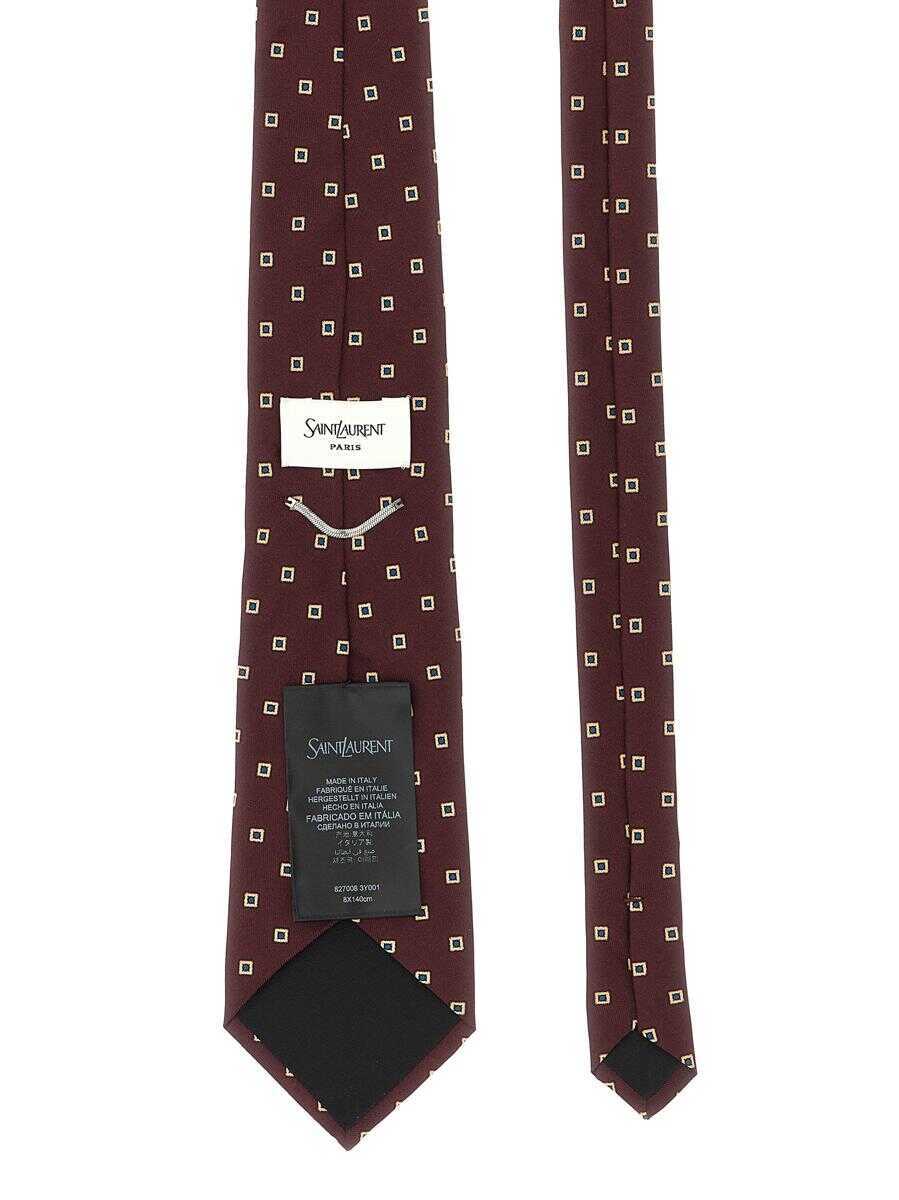 Cravate Saint Laurent Saint Laurent Petits Losan Tie Red Barbati (BM 19324344) 2