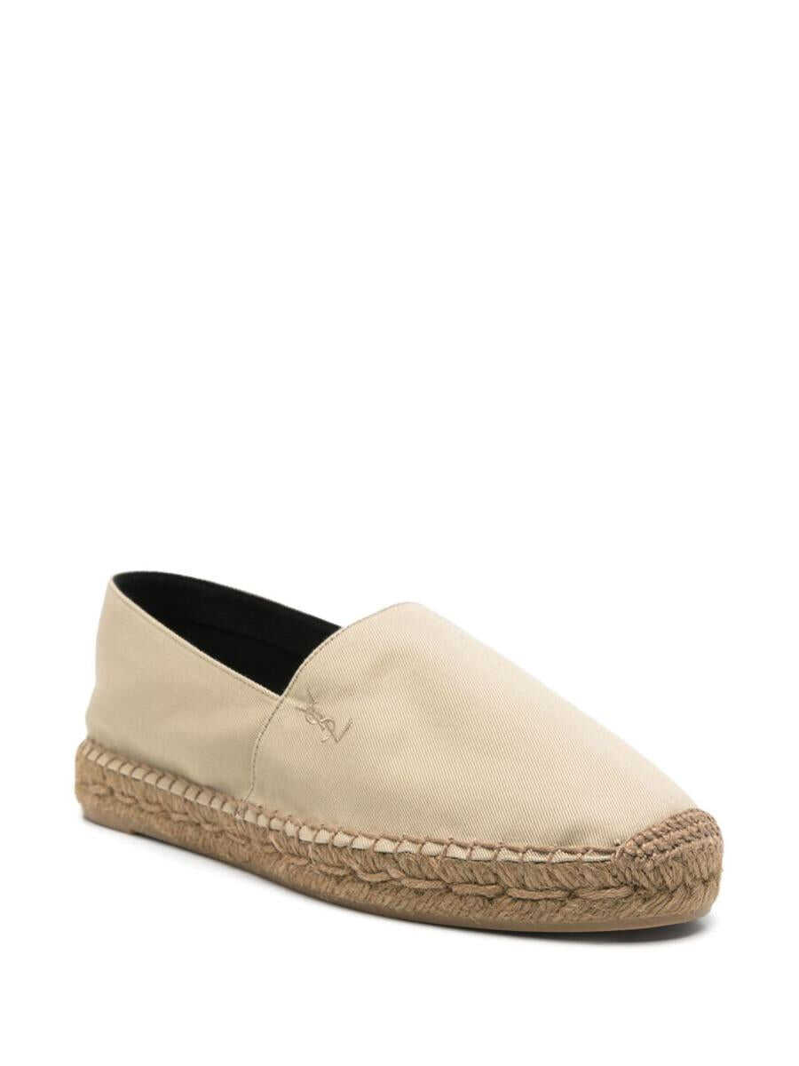 Balerini Saint Laurent Saint Laurent Cotton Espadrilles Beige Femei (BM 19324365) 2