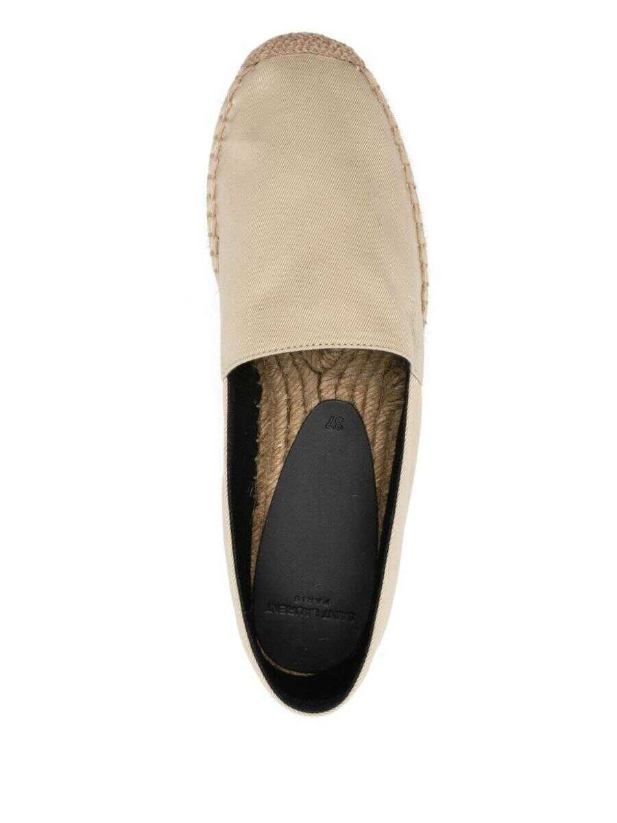 Balerini Saint Laurent Saint Laurent Cotton Espadrilles Beige Femei (BM 19324365) 3