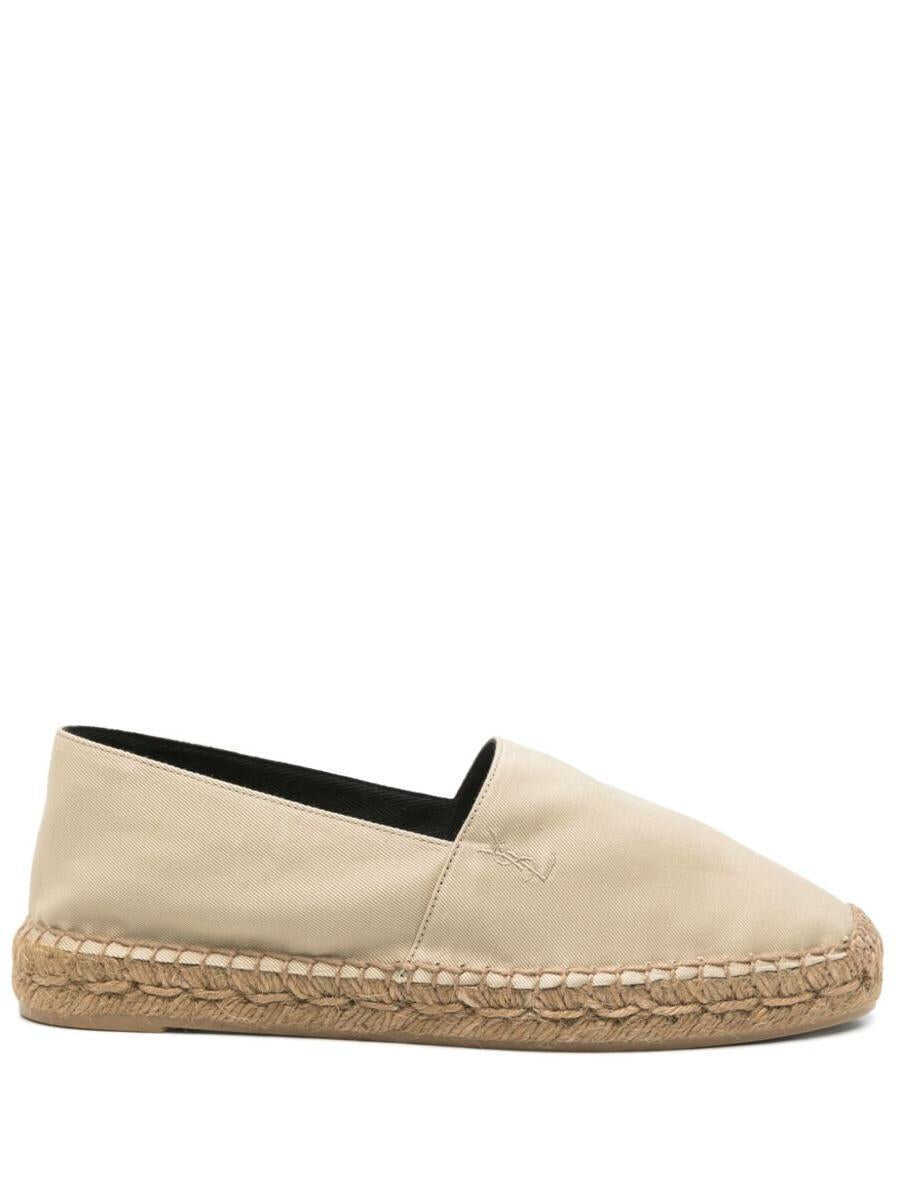 Balerini Saint Laurent Saint Laurent Cotton Espadrilles Beige Femei (BM 19324365) 1