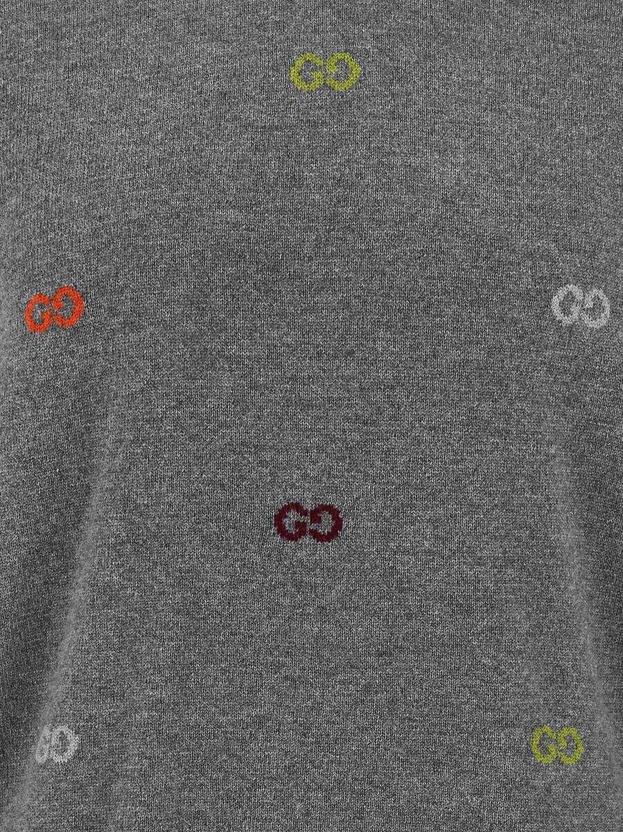Pulovere Gucci Gucci Gg Intarsia Sweater GRAY Barbati (BM 19324491) 4