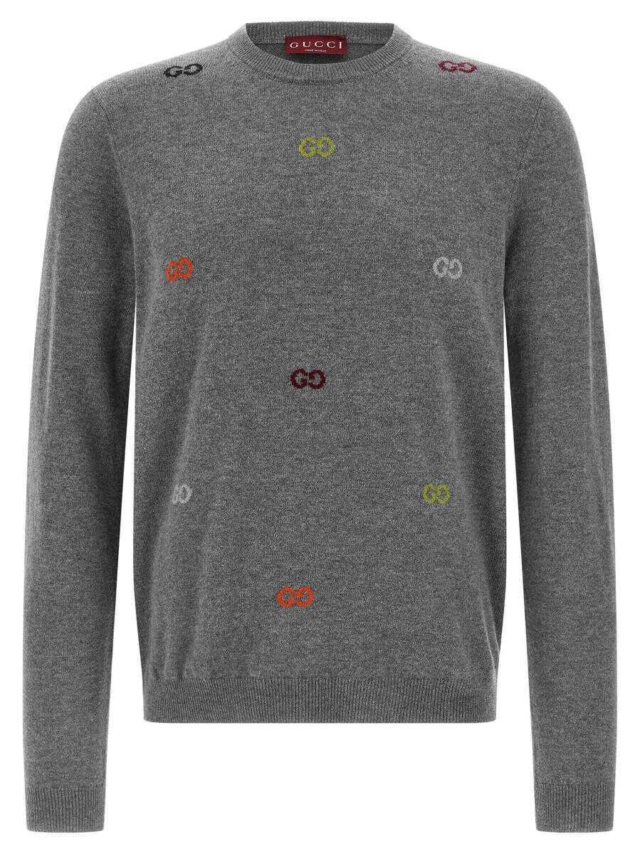 Pulovere Gucci Gucci Gg Intarsia Sweater GRAY Barbati (BM 19324491) 1