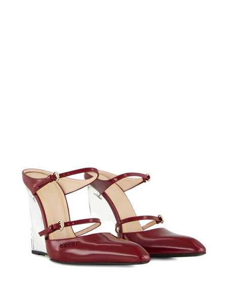 Pantofi cu toc Gucci Gucci Gucci Rosso Ancora Sabots RED Femei (BM 19324548) 4