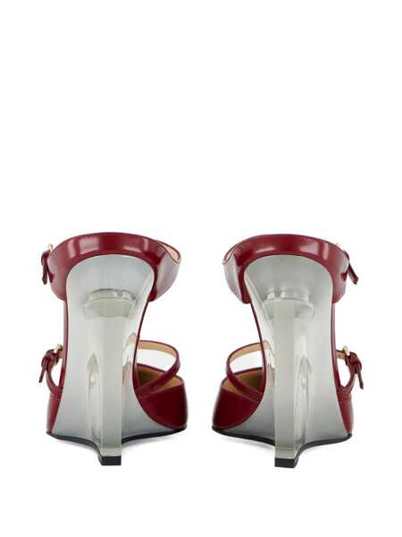 Pantofi cu toc Gucci Gucci Gucci Rosso Ancora Sabots RED Femei (BM 19324548) 5