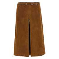 Fuste Gucci Suede Skirt Horsebit Femei