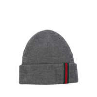 Caciuli Gucci Web Detail Wool Beanie Barbati
