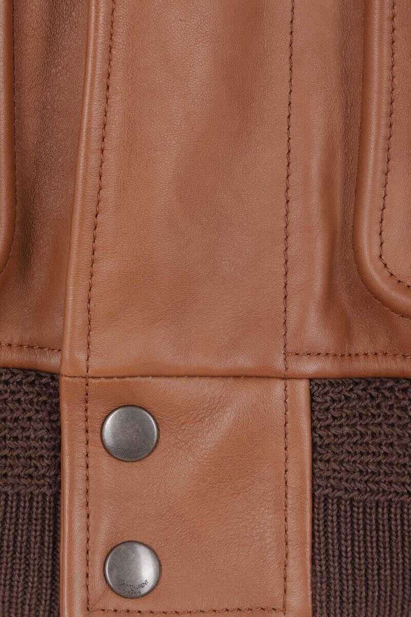 Paltoane Saint Laurent Saint Laurent  Coats MARRON TERRACOTTANOIX Femei (BM 19324917) 3