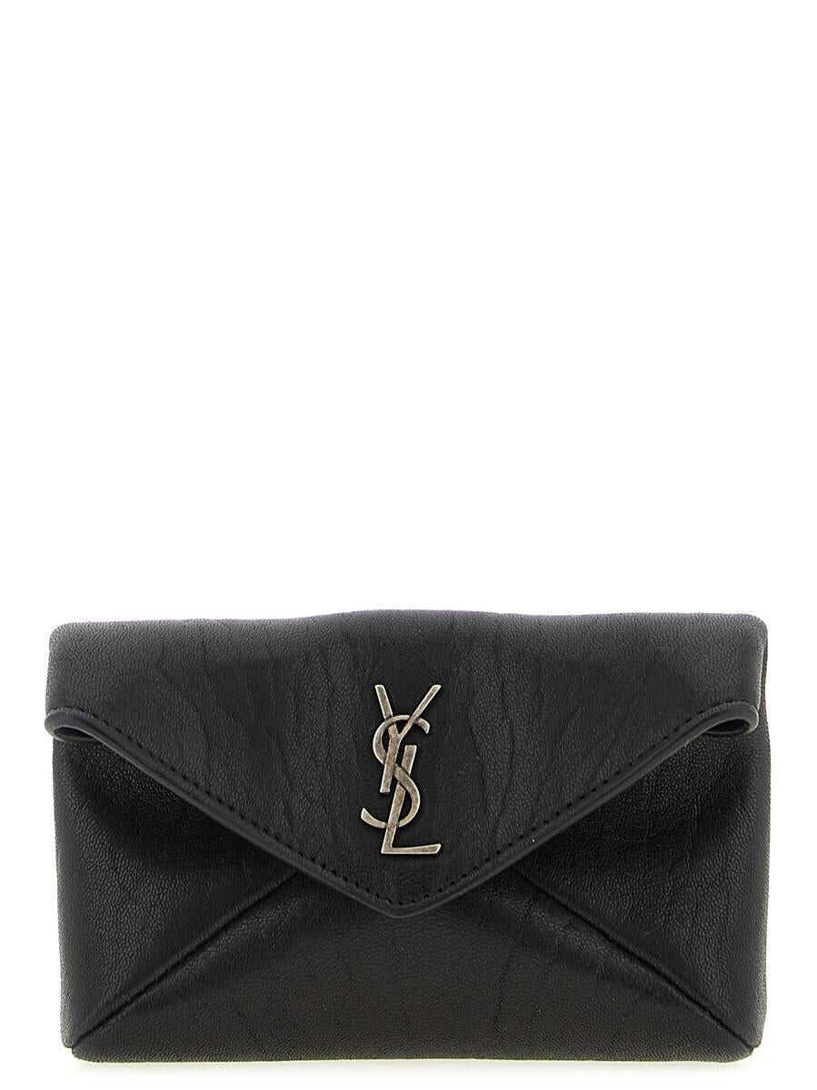 Portofele Saint Laurent Saint Laurent Envelope Card Holder Black Barbati (BM 19324965) 1