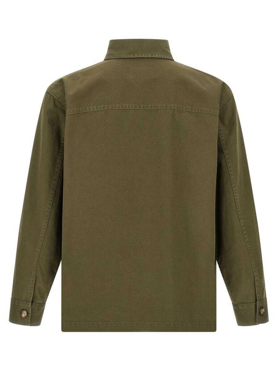 Camasi Saint Laurent Saint Laurent Cassandre Overshirt GREEN Barbati (BM 19325004) 2