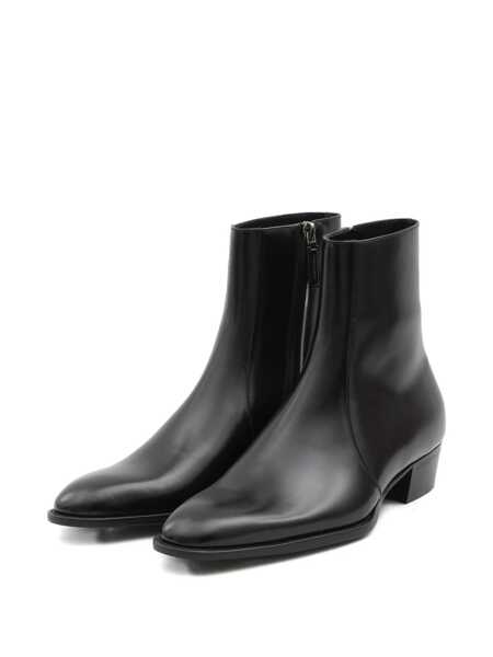 Bocanci Saint Laurent Saint Laurent Roman Ankle Boots Black Barbati (BM 19325022) 2