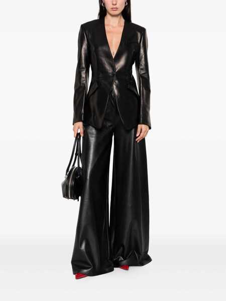 Geci Alexander McQueen Alexander McQueen Nappa Blazer Black Femei (BM 19325028) 2